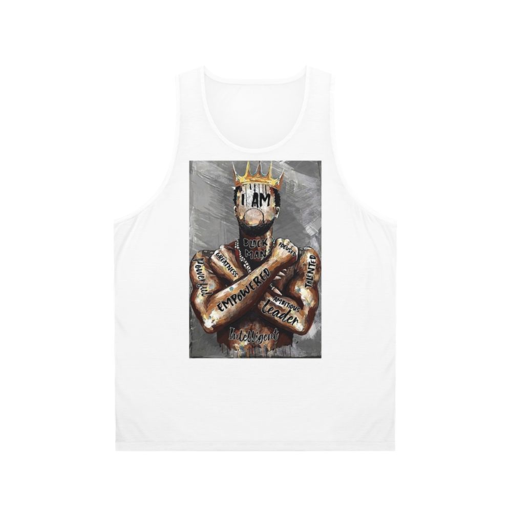 Regal black man unisex retro tank top