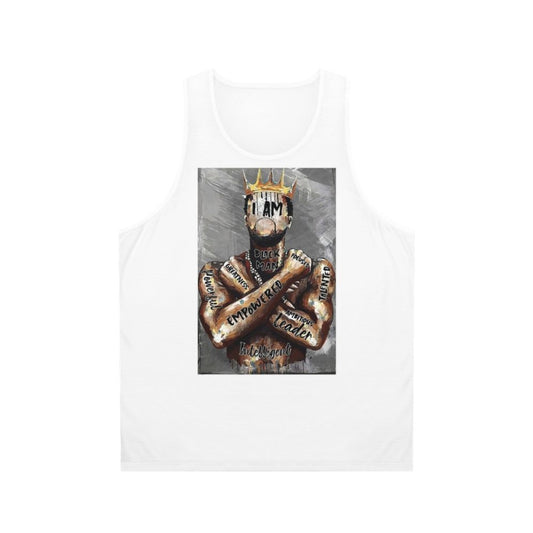 Regal black man unisex retro tank top