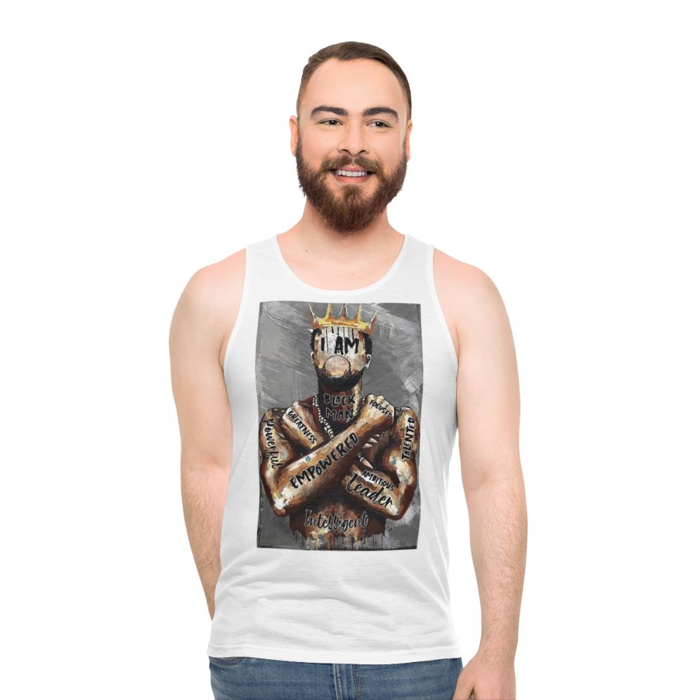 Regal black man unisex retro tank top