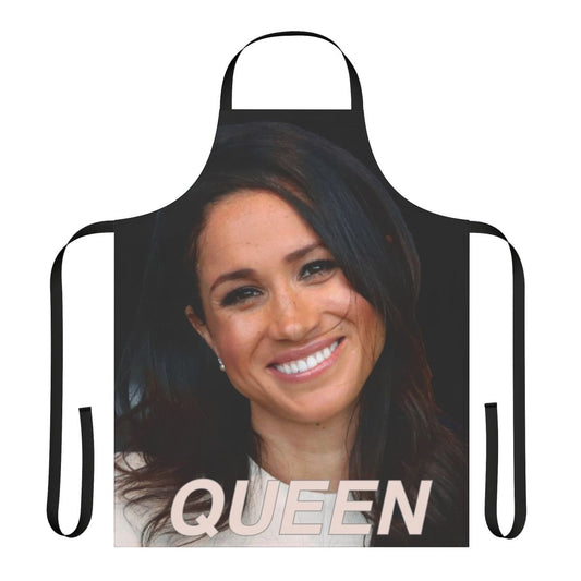 Regal Inspired Meghan Markle Apron featuring the royal family emblem and colors