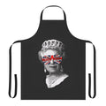Queen Elizabeth inspired apron with British flags and crowns