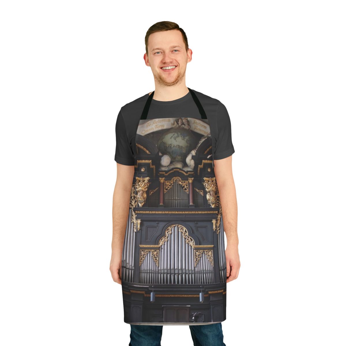 Apron featuring the historic pipe organ at St. Emmeram Regensburg