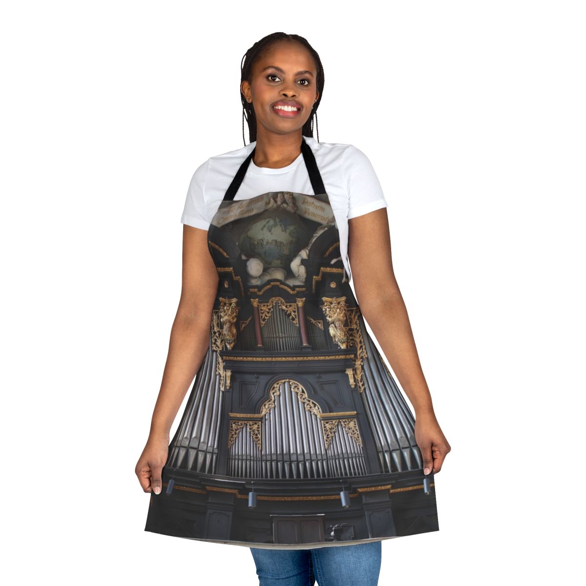 Apron featuring the historic pipe organ at St. Emmeram Regensburg