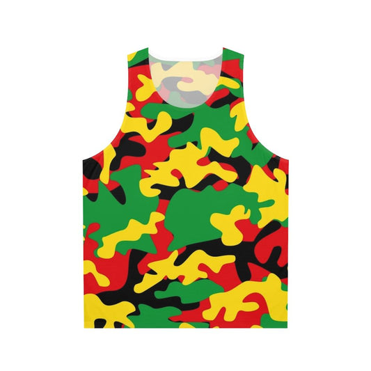 Reggae camo print unisex tank top