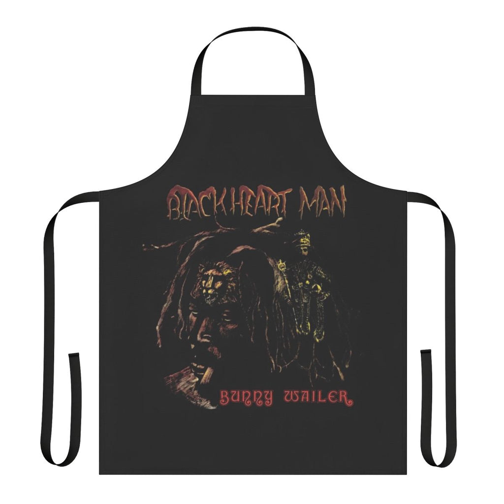 A high-quality bib apron featuring the artwork and imagery of Jamaican reggae artist Bunny Wailer.