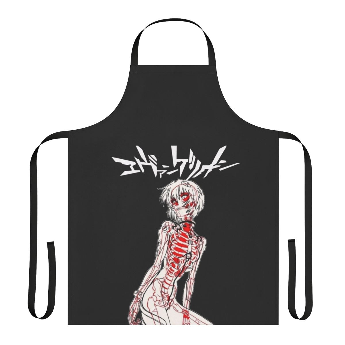 Rei Evangelion-inspired apron with x-ray design, featuring the iconic character from Neon Genesis Evangelion anime series