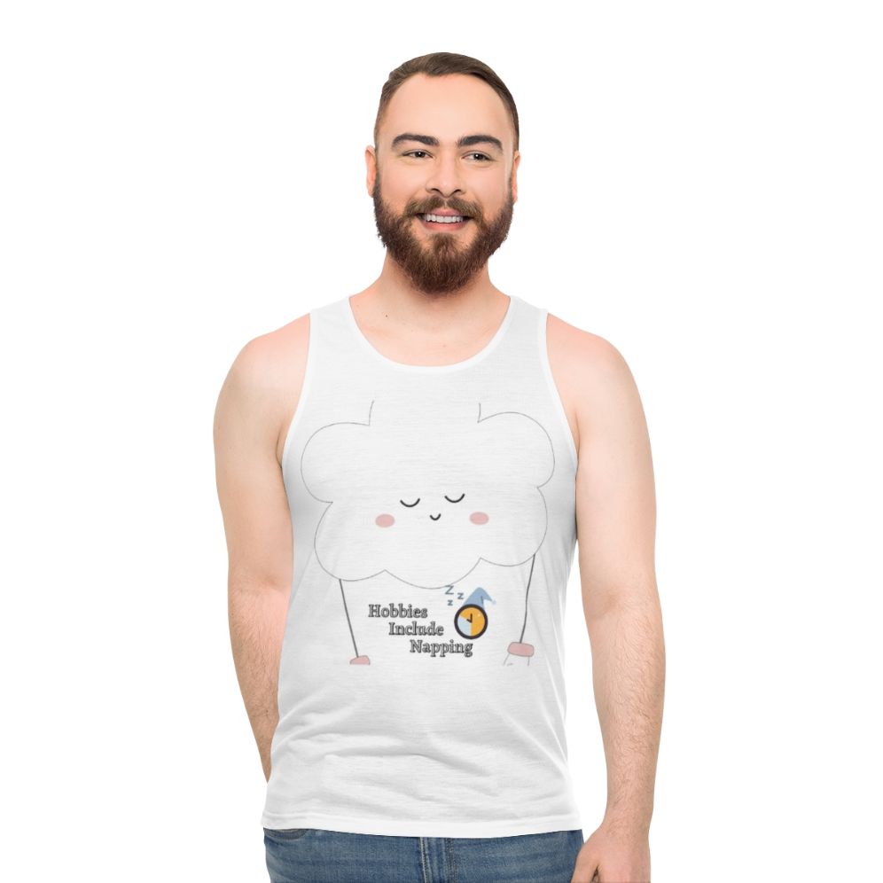 Relatable napping tank top design