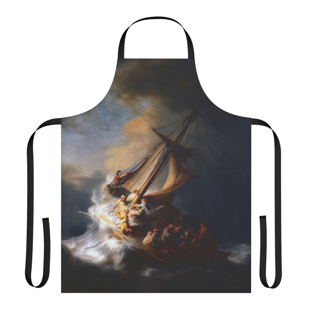 Apron featuring Rembrandt's famous painting "The Storm on the Sea of Galilee"
