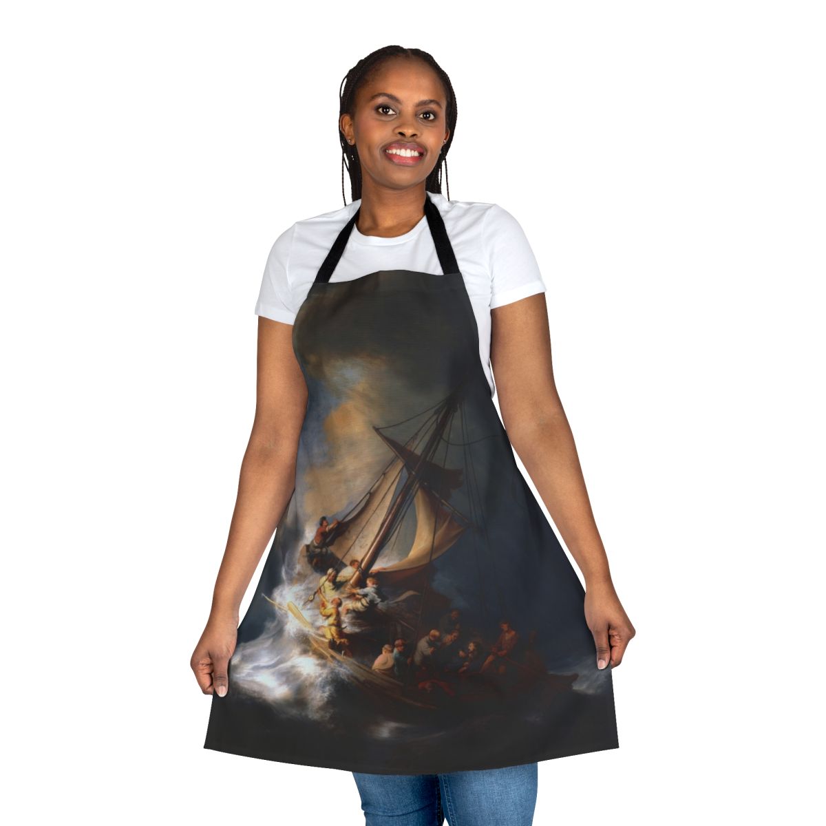 Apron featuring Rembrandt's famous painting "The Storm on the Sea of Galilee"