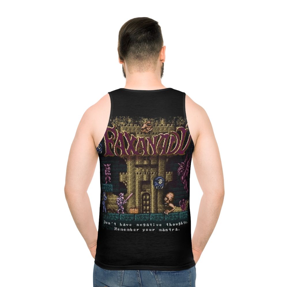 Unisex retro gaming tank top with "Remember Your Mantra" design
