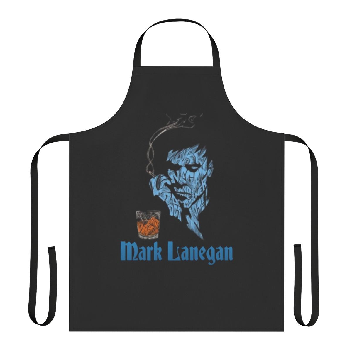 Apron featuring a memorial design for the late grunge music icon Mark Lanegan