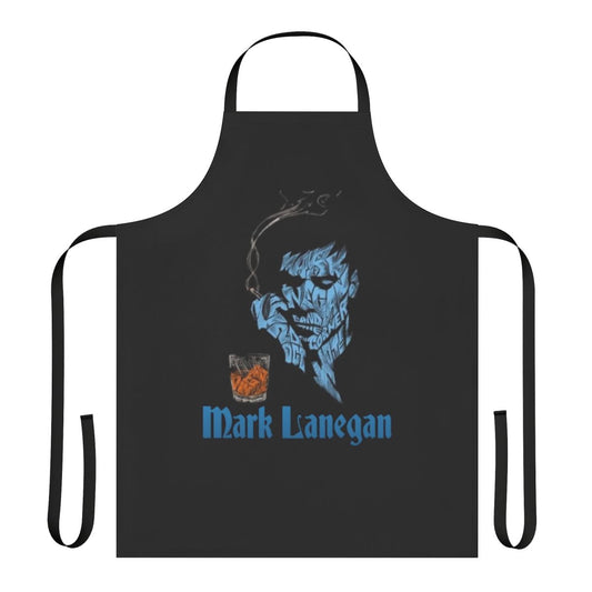 Apron featuring a memorial design for the late grunge music icon Mark Lanegan