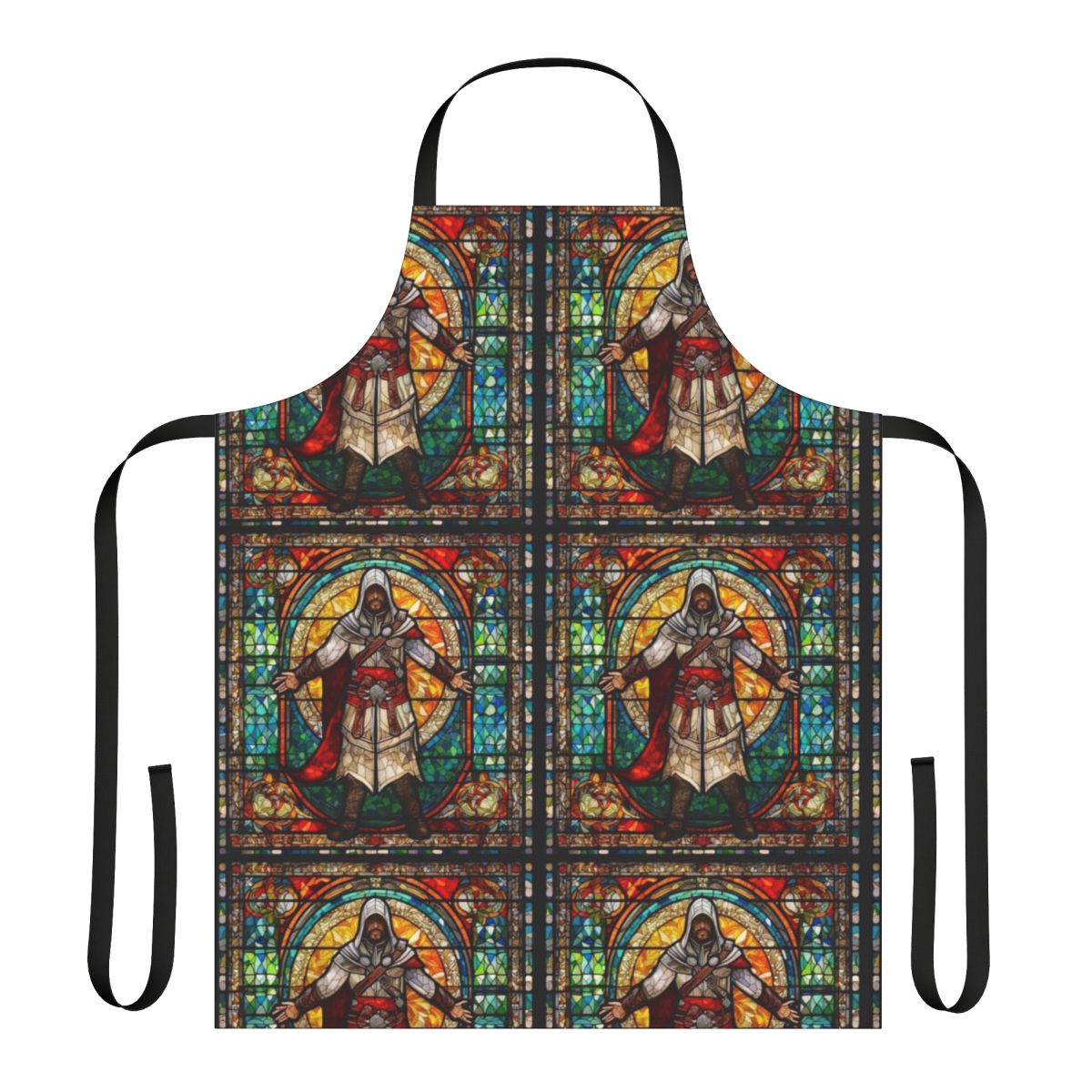 Assassin's Creed-inspired stained glass pattern apron
