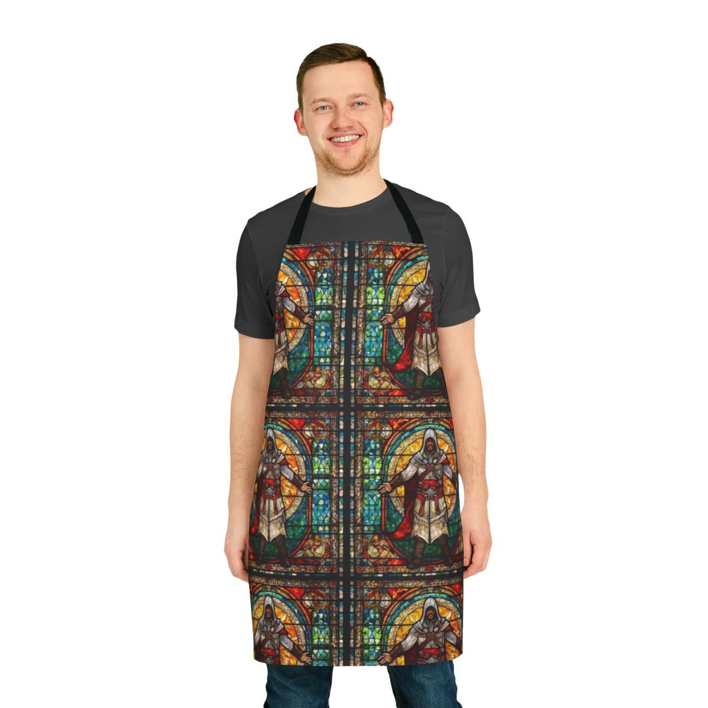 Assassin's Creed-inspired stained glass pattern apron