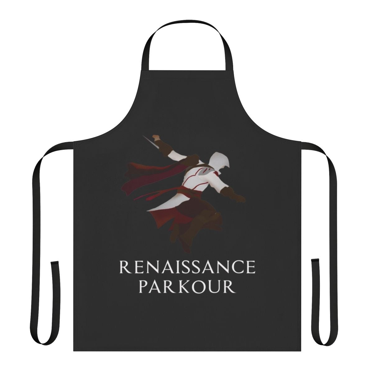 Renaissance-inspired parkour assassin themed apron