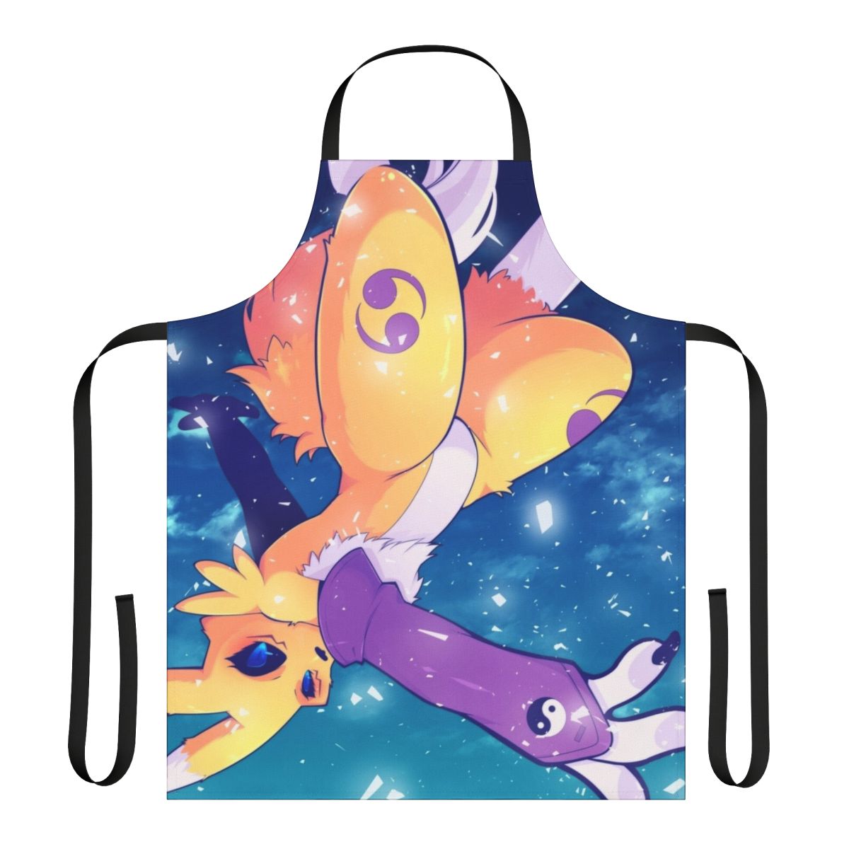 Digital art apron featuring the Digimon character Renamon in an anthro style design.