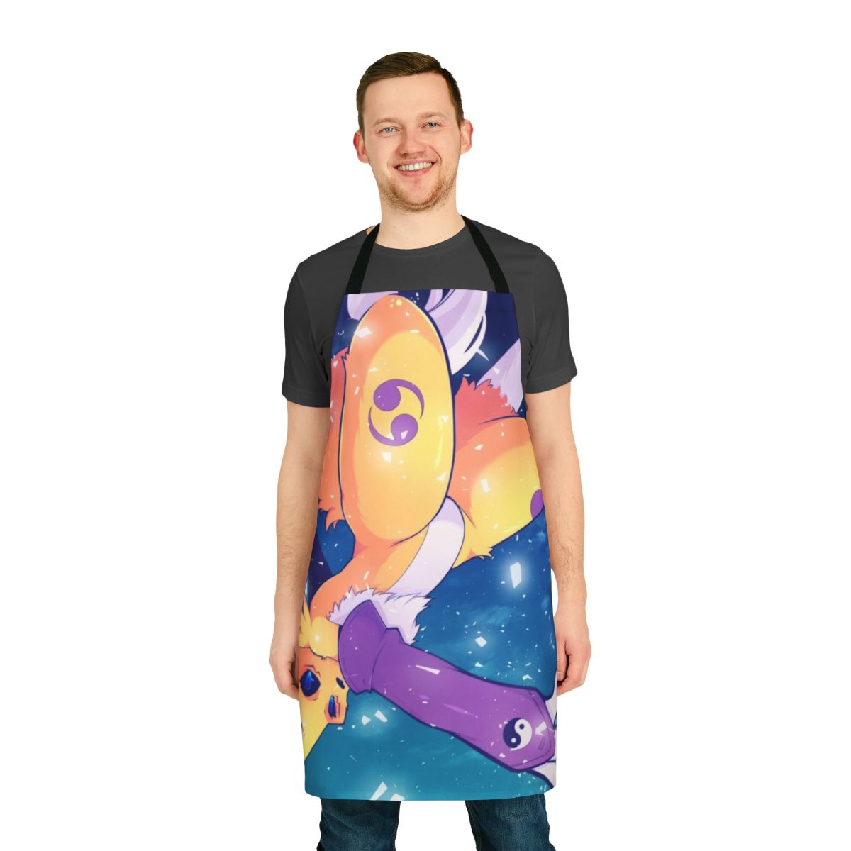 Digital art apron featuring the Digimon character Renamon in an anthro style design.