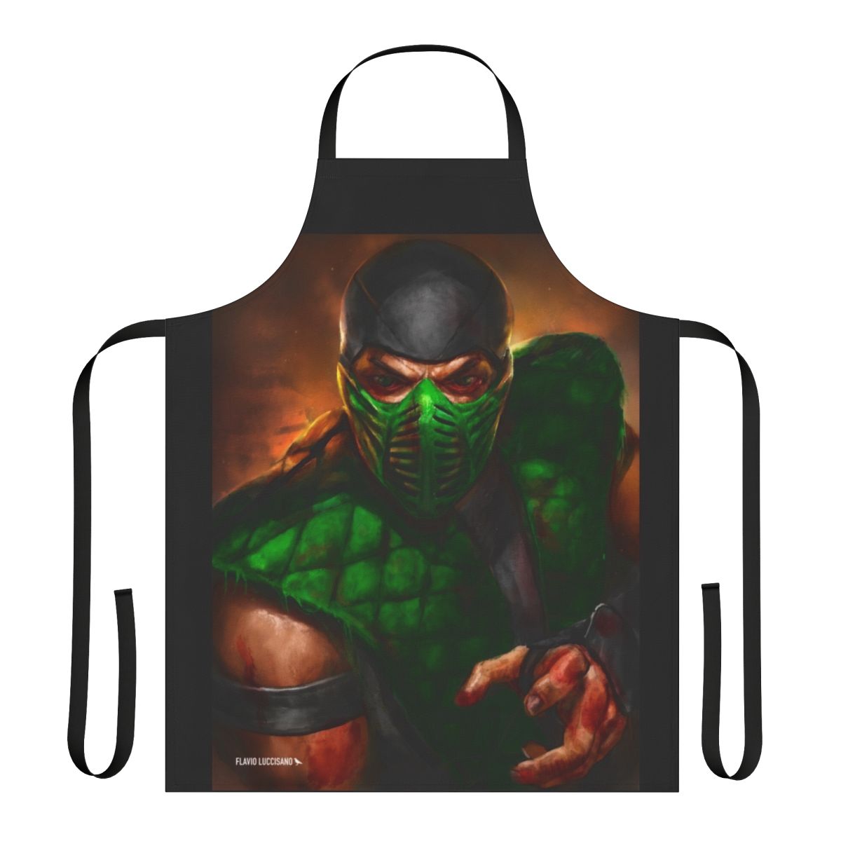 Reptile-inspired protective apron for cooking and kitchen tasks