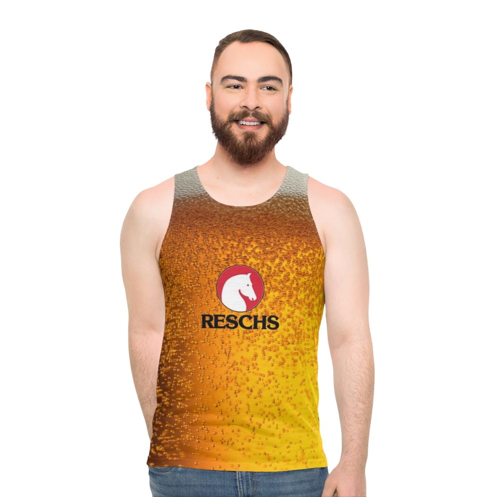 Reschs Beer Horse Unisex Tartan Tank Top