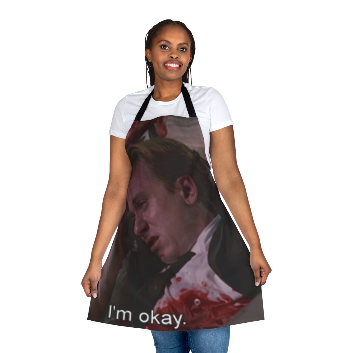 Reservoir Dogs inspired kitchen apron with iconic movie quotes and meme-worthy designs.