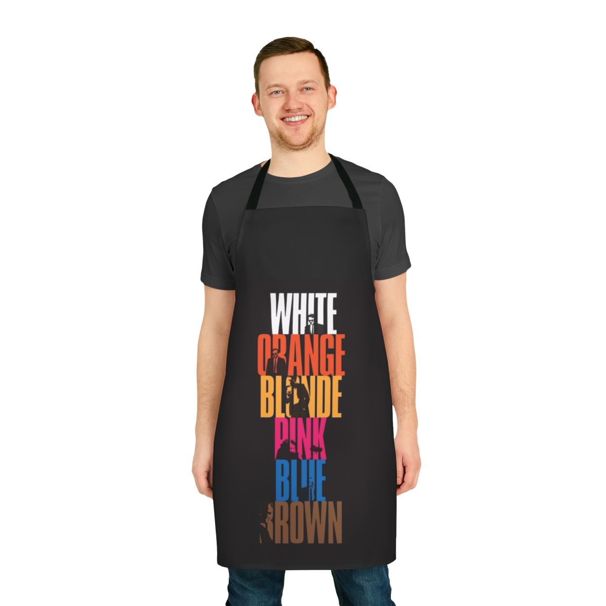 Reservoir-inspired apron with minimalist design for movie lovers