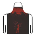 Resident Evil 4-inspired apron featuring the iconic cover art design with Leon S. Kennedy