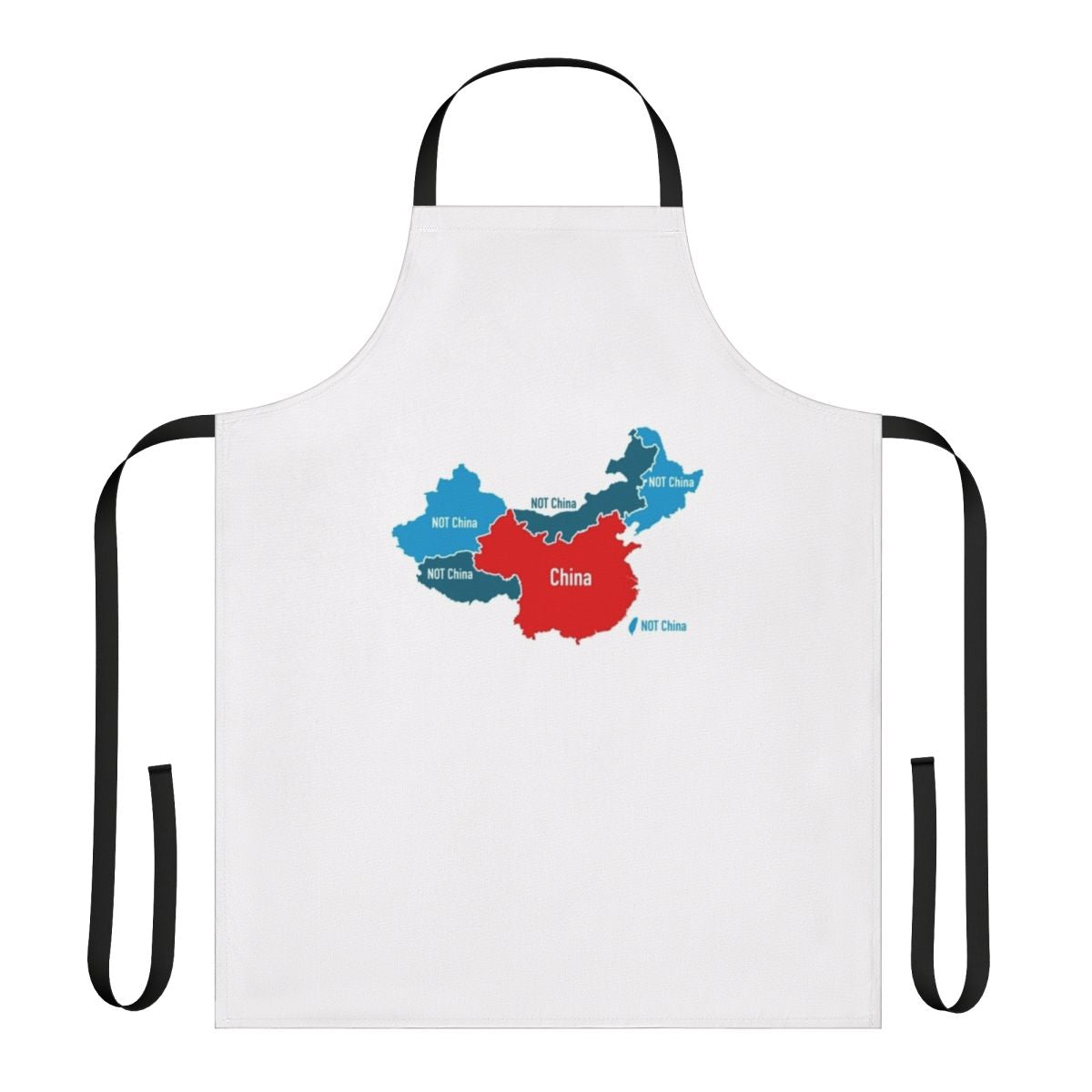 Resistance apron featuring anti-CCP, free Tibet, and other political slogans