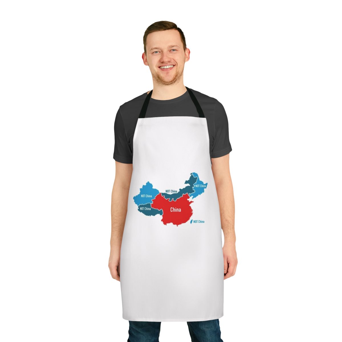 Resistance apron featuring anti-CCP, free Tibet, and other political slogans