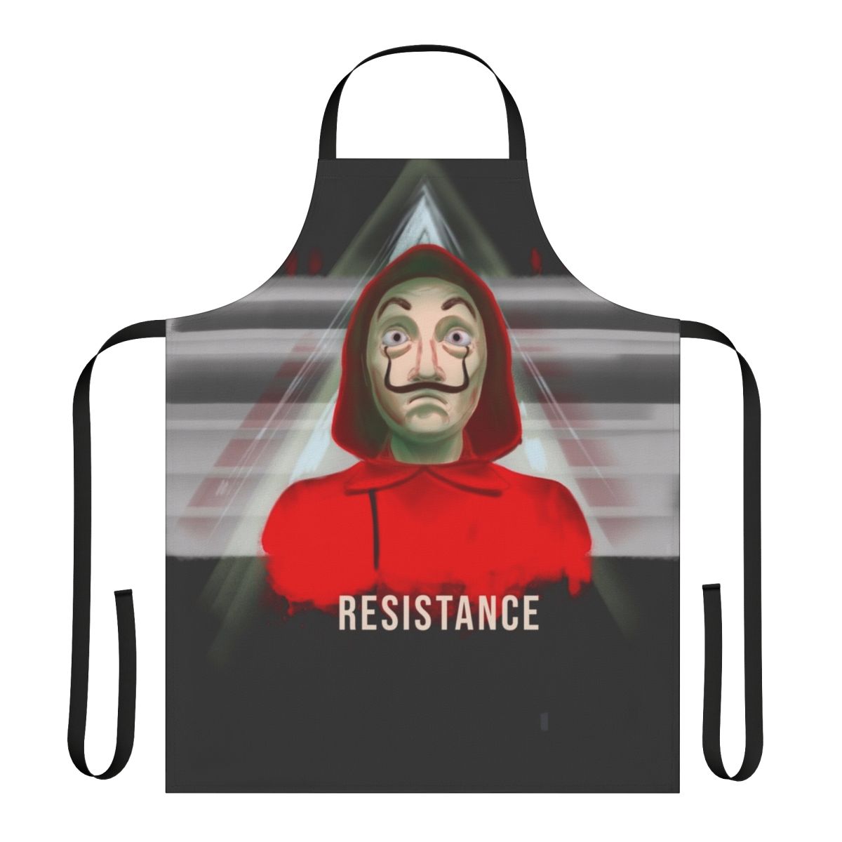 Resistance-Inspired Apron with Dali Mask Design for Money Heist Fans