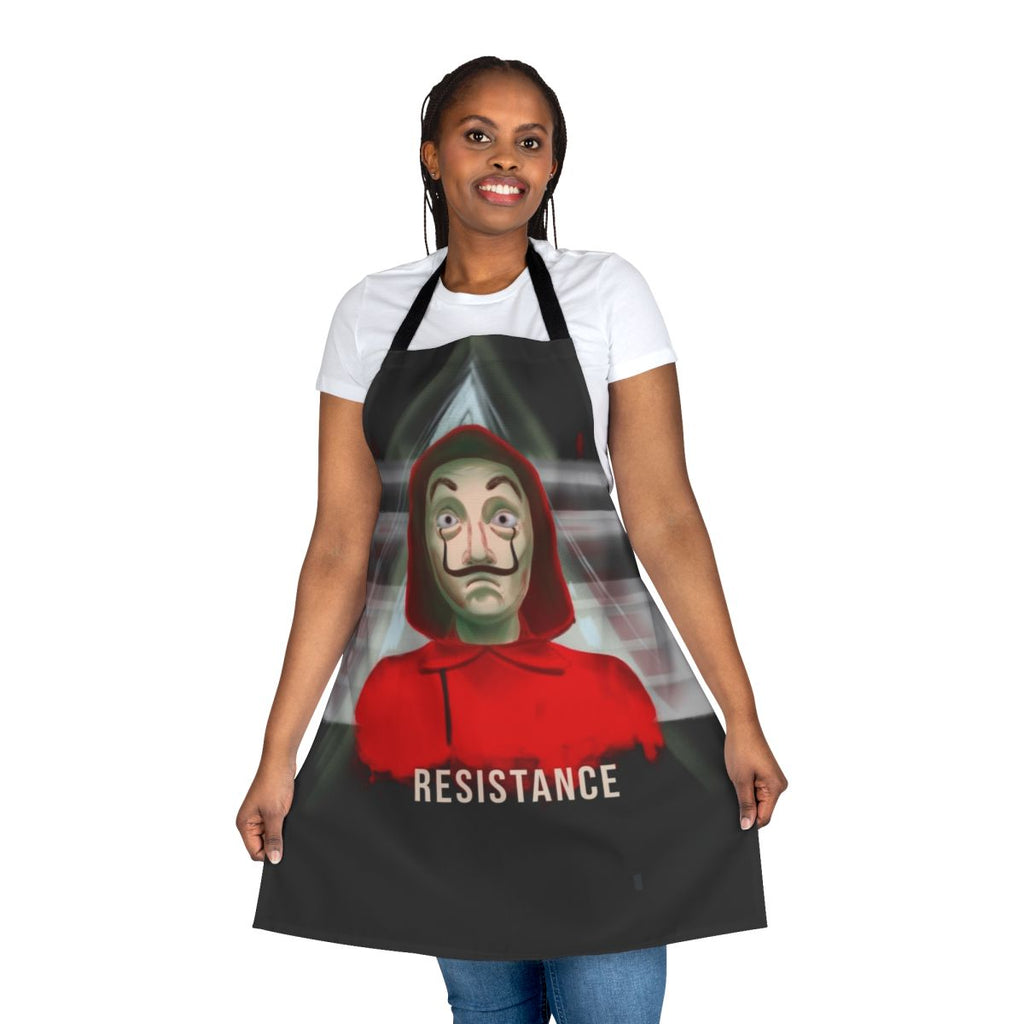 Resistance-Inspired Apron with Dali Mask Design for Money Heist Fans