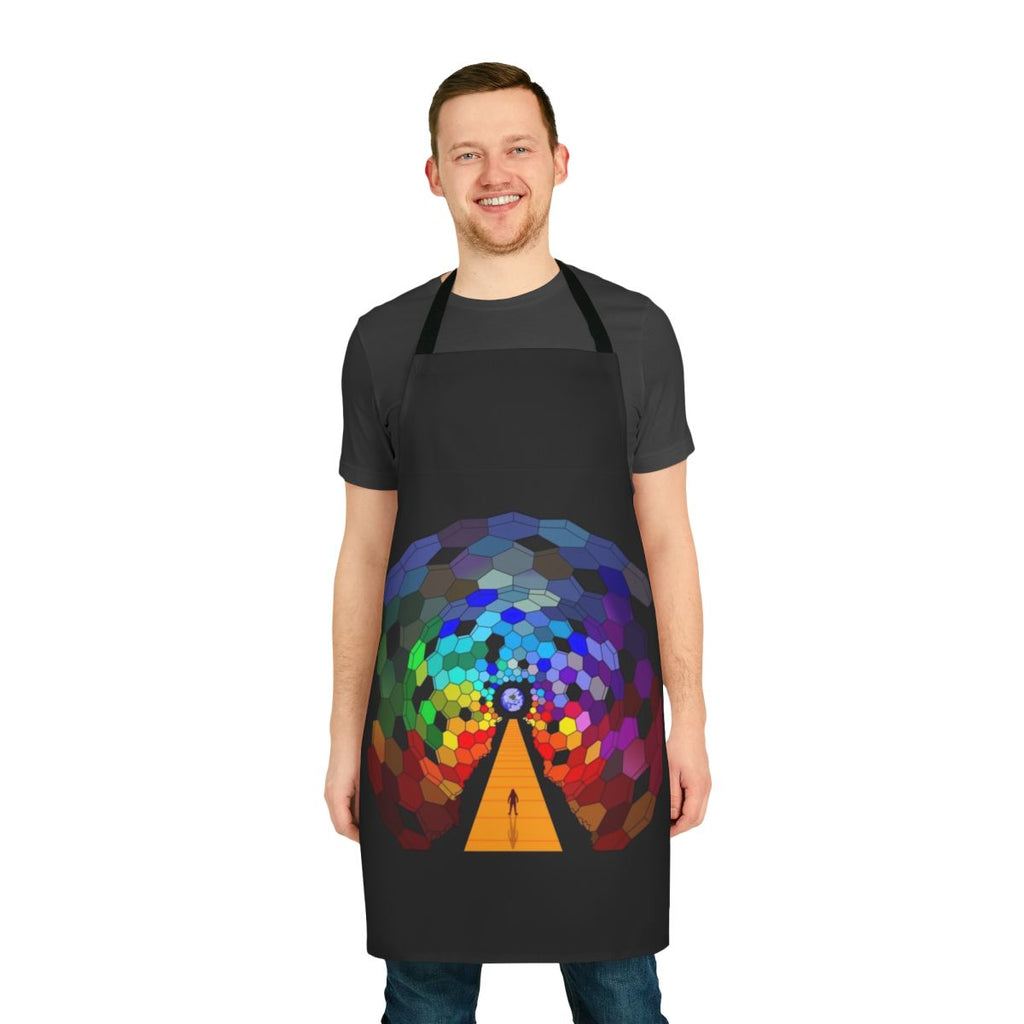 Resistance-themed apron featuring Muse album cover artwork and space illustration