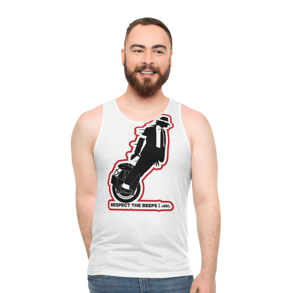 Respect The Beeps Unisex Tank Top for Monowheels and Micromobility