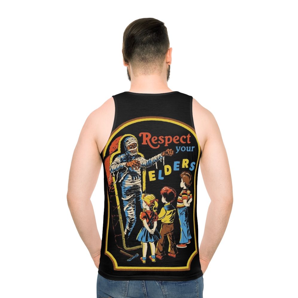 Respect Your Elders vintage horror mummy unisex tank top