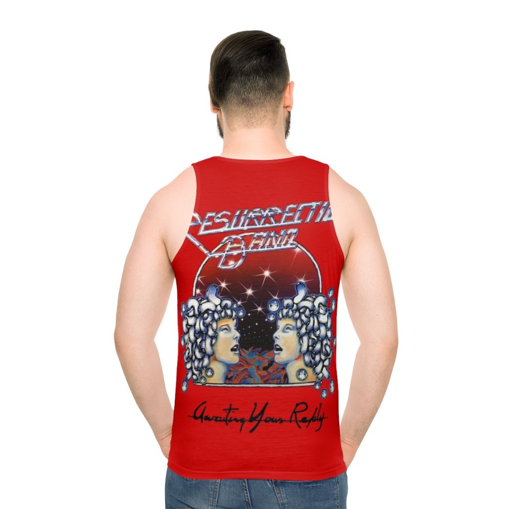 Unisex Christian Tank Top featuring Resurrection Band "Awaiting Your Reply" design