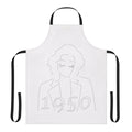 Vintage-style apron featuring the name and logo of artist King Princess