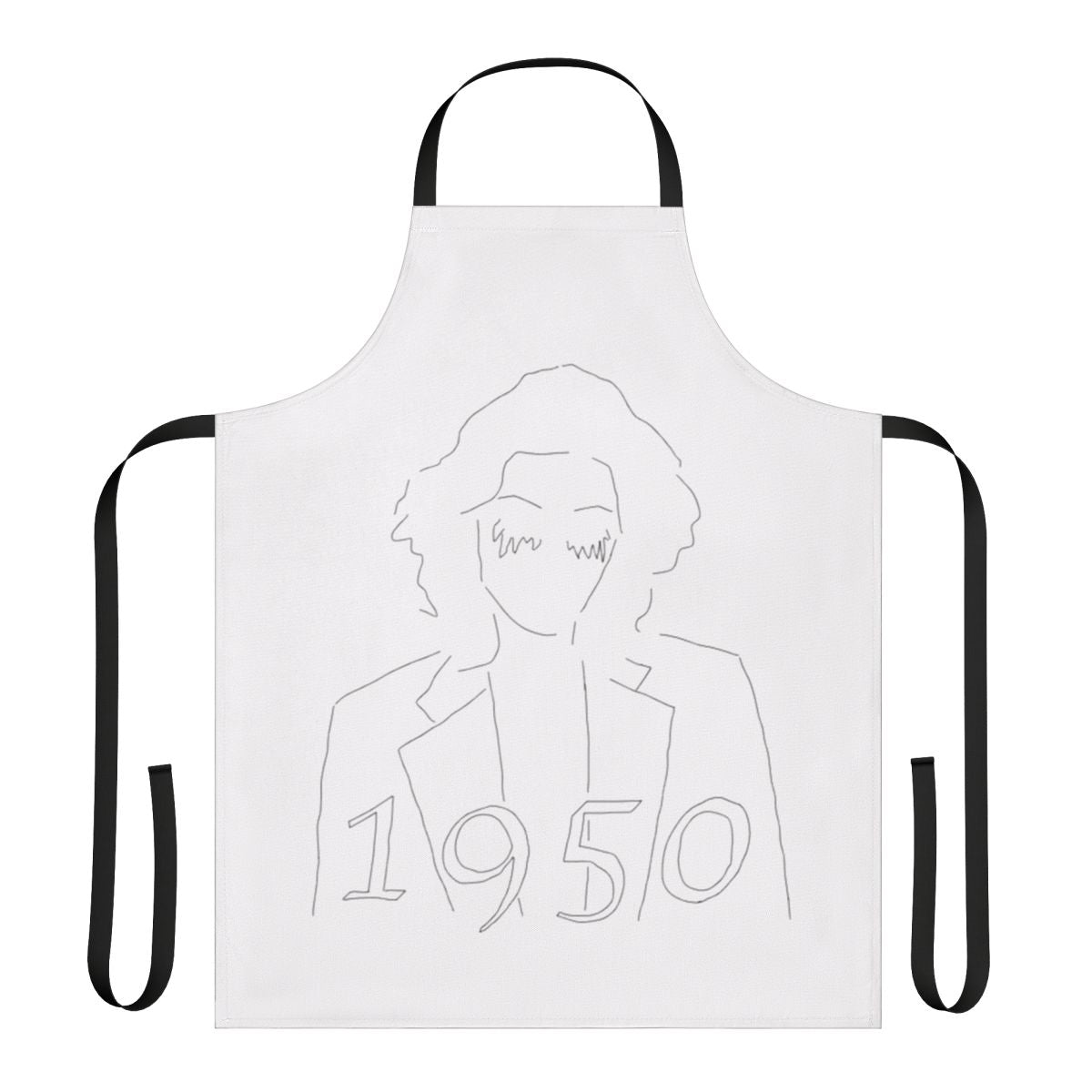 Vintage-style apron featuring the name and logo of artist King Princess