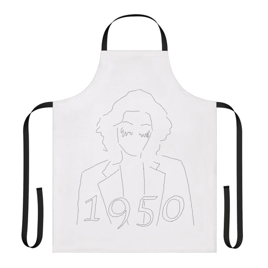 Vintage-style apron featuring the name and logo of artist King Princess