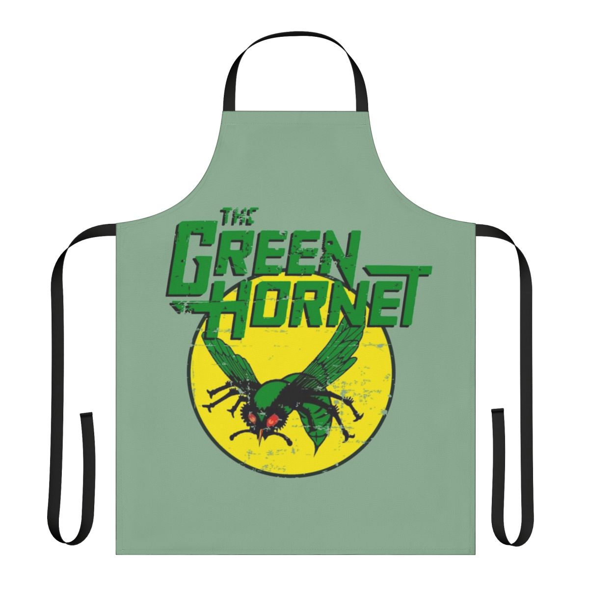 Retro green hornet inspired apron