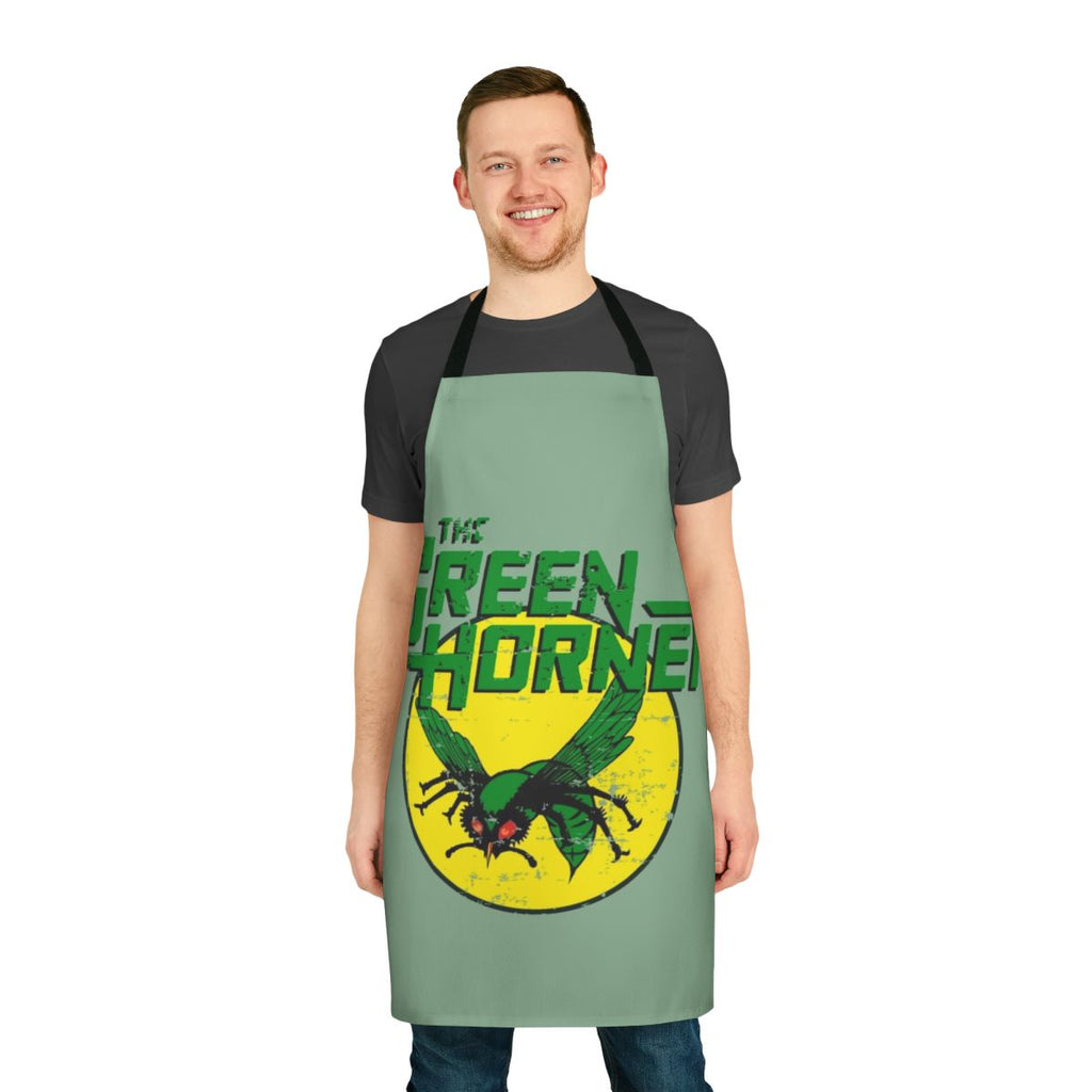 Retro green hornet inspired apron