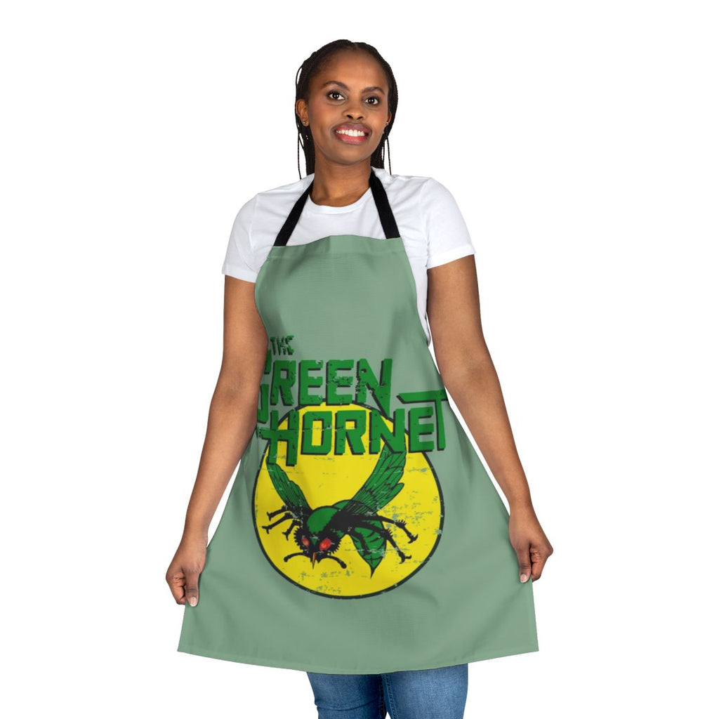Retro green hornet inspired apron