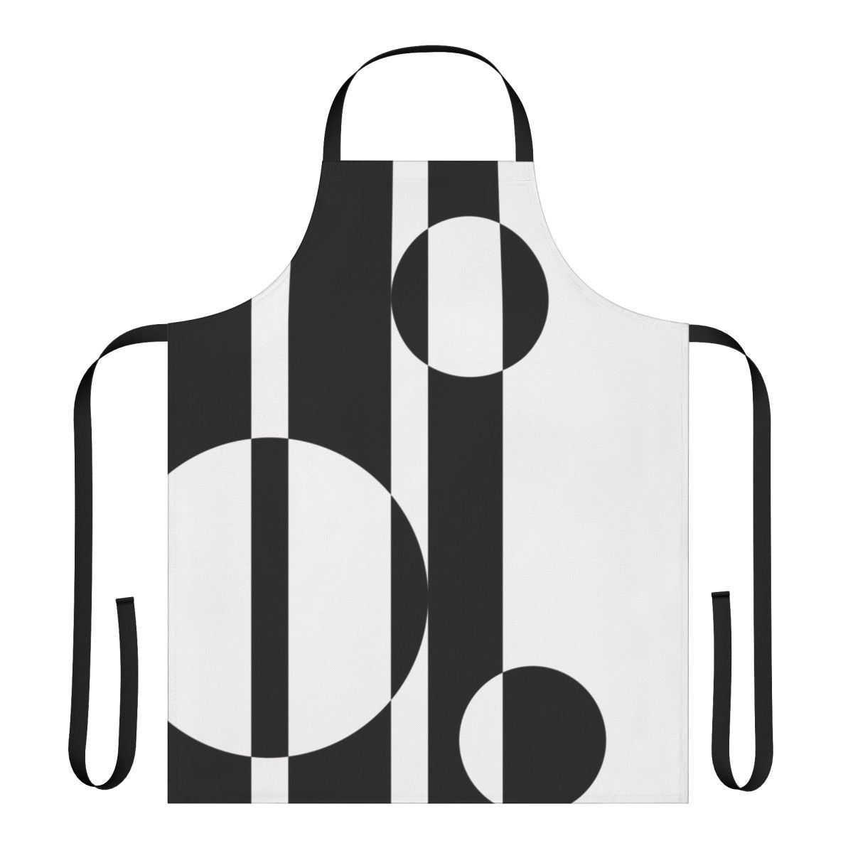 Retro 1960s Op Art Apron in Black and White