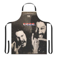 Retro 1960s psychedelic-style apron featuring the Fugs band logo and 1960s counterculture imagery