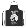 Retro 1960s rock inspired apron with "Bad Moon Rising" design