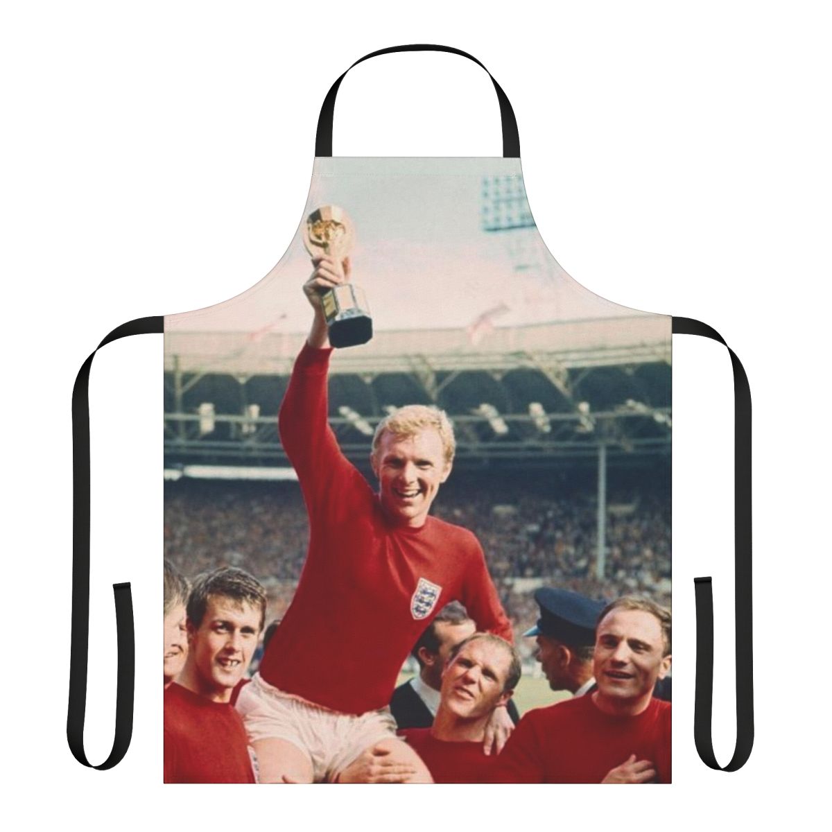 Retro 1966 World Cup themed apron with iconic football design