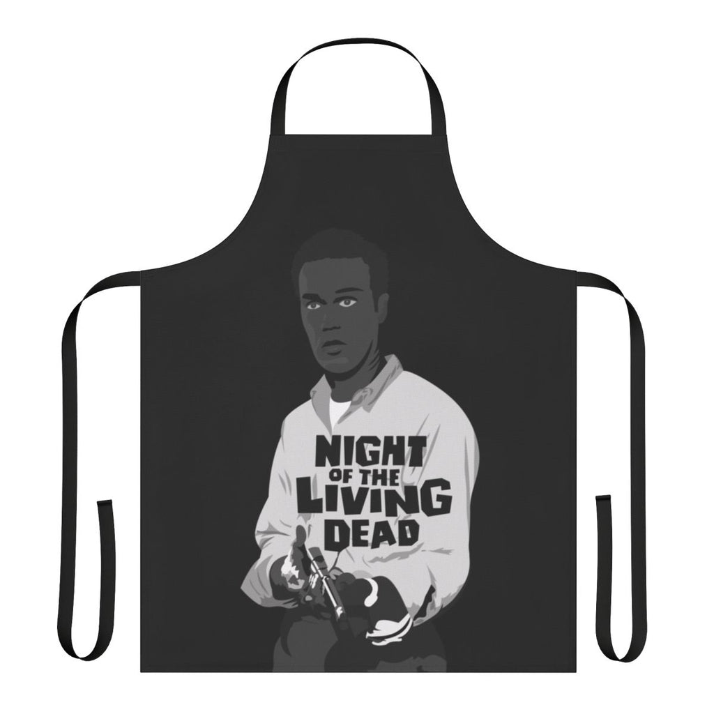 Retro inspired apron featuring the iconic Night of the Living Dead movie poster design