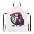 Retro 1970s reggae musician screaming target apron