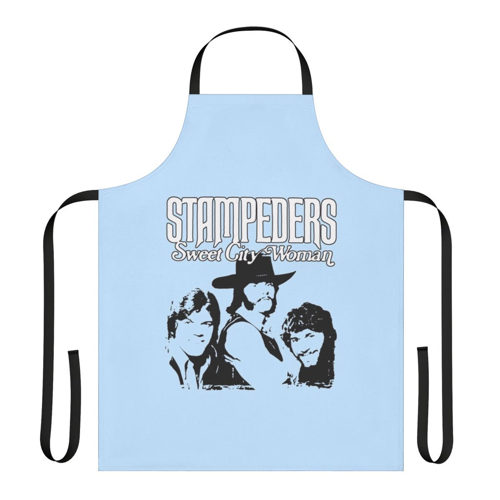Retro 1970s "Sweet City Woman" inspired apron with vibrant colors and classic design
