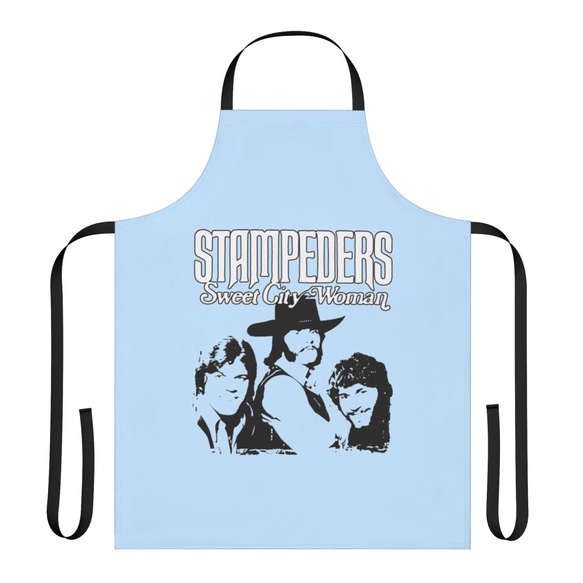 Retro 1970s "Sweet City Woman" inspired apron with vibrant colors and classic design