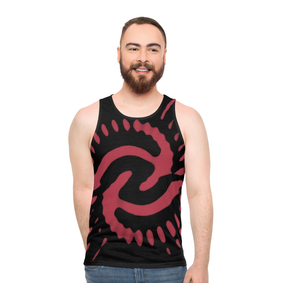 Retro 1970s Time Vortex Pink Unisex Tank Top