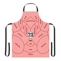 Porsche 917 inspired racing apron featuring a vintage pink racing livery design